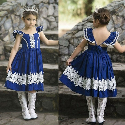 Formal Kids Baby Girls Princess Dress Flying